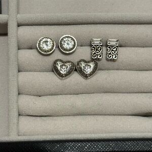 Brighton Silver Stud Earring Set